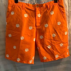 Men's Ovation Clemson Tigers Golf Shorts Chinos Sz 36